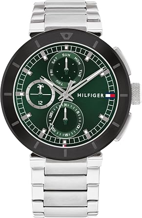 Tommy Hilfiger Analogue Multifunction Quartz Watch for Men with Stainless Steel Bracelet