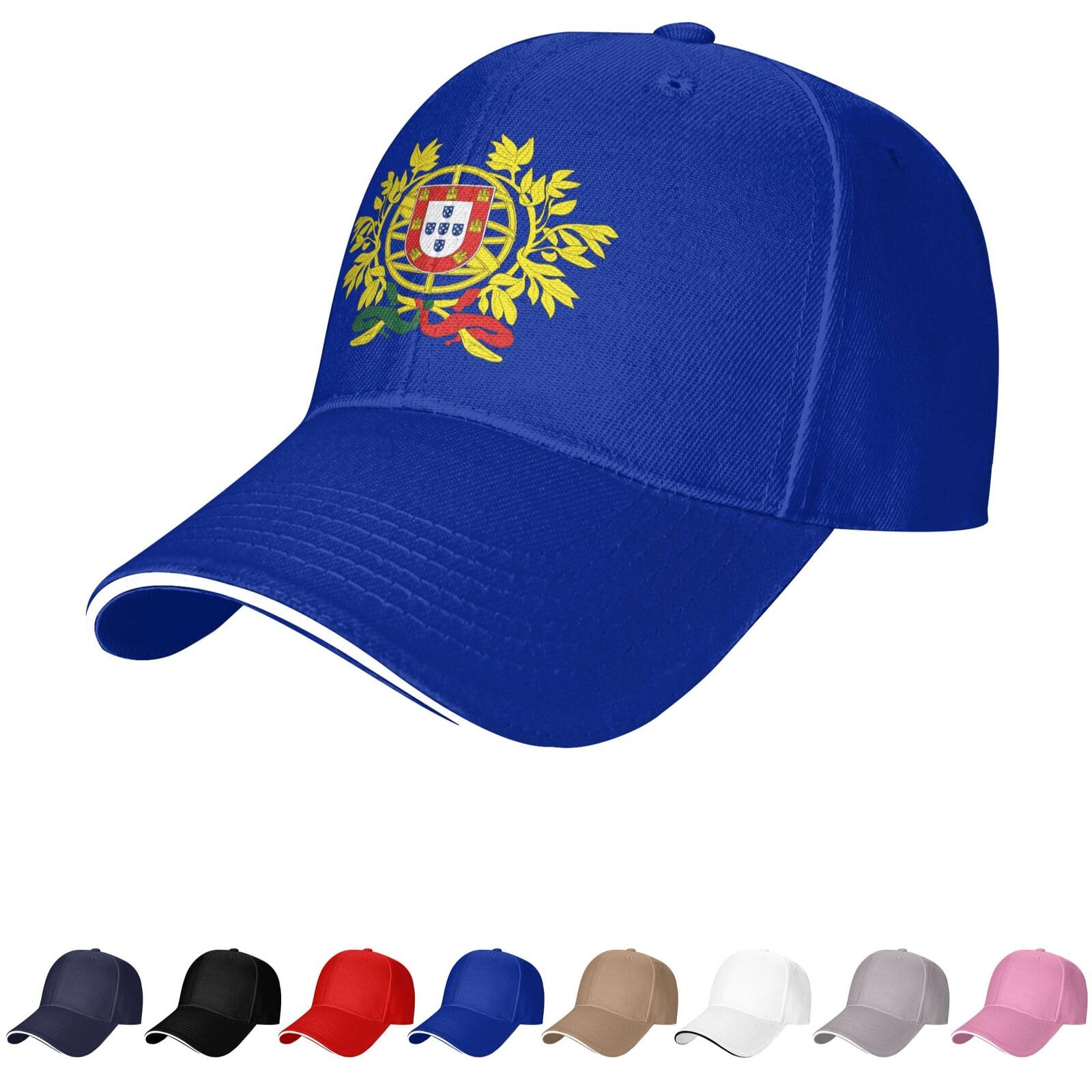 Portugal Emblem Hat Portuguese Caps for Man Woman Coat of Arms of Portugal Baseball Cap Trucker Dad Hat Blue