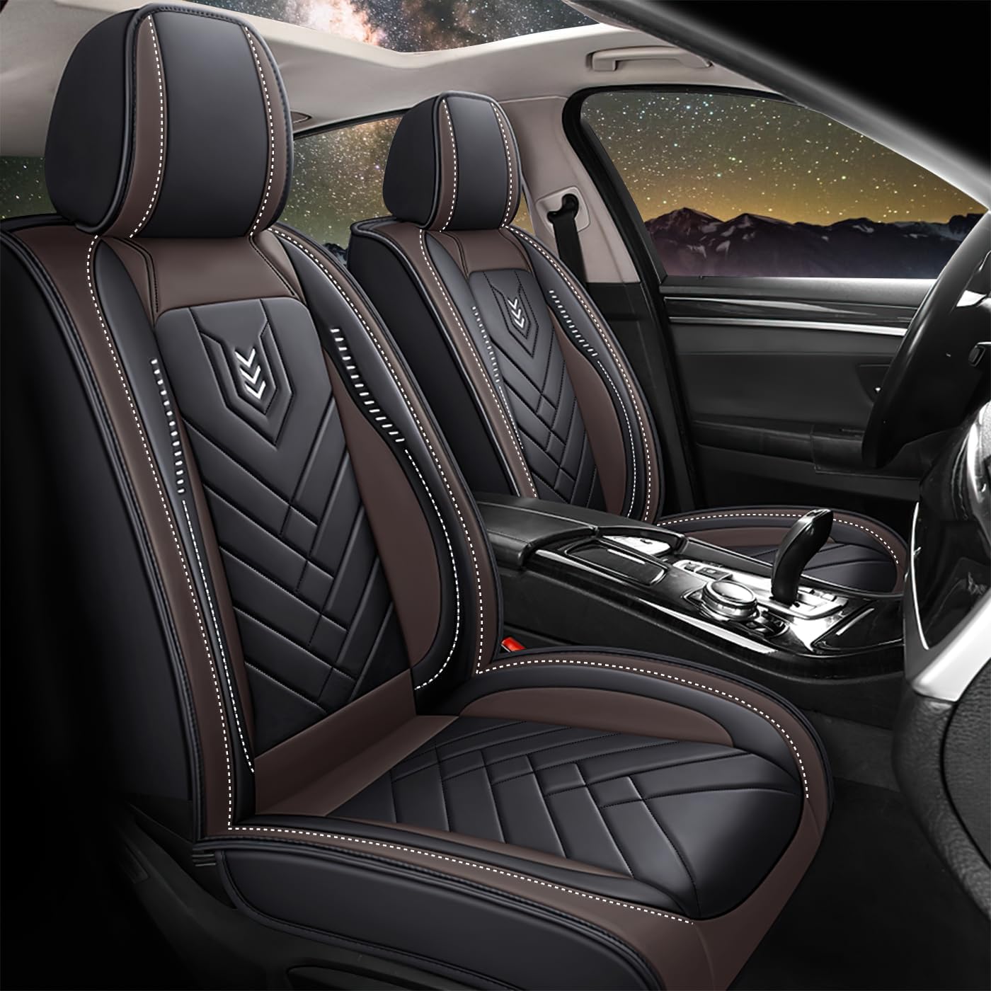 Car Seat Covers for Jeep Gladiator 2020-2025 | Car Seat Covers Front Seats | Seat Cover Easy to Install (Front Seat, Black Coffee)