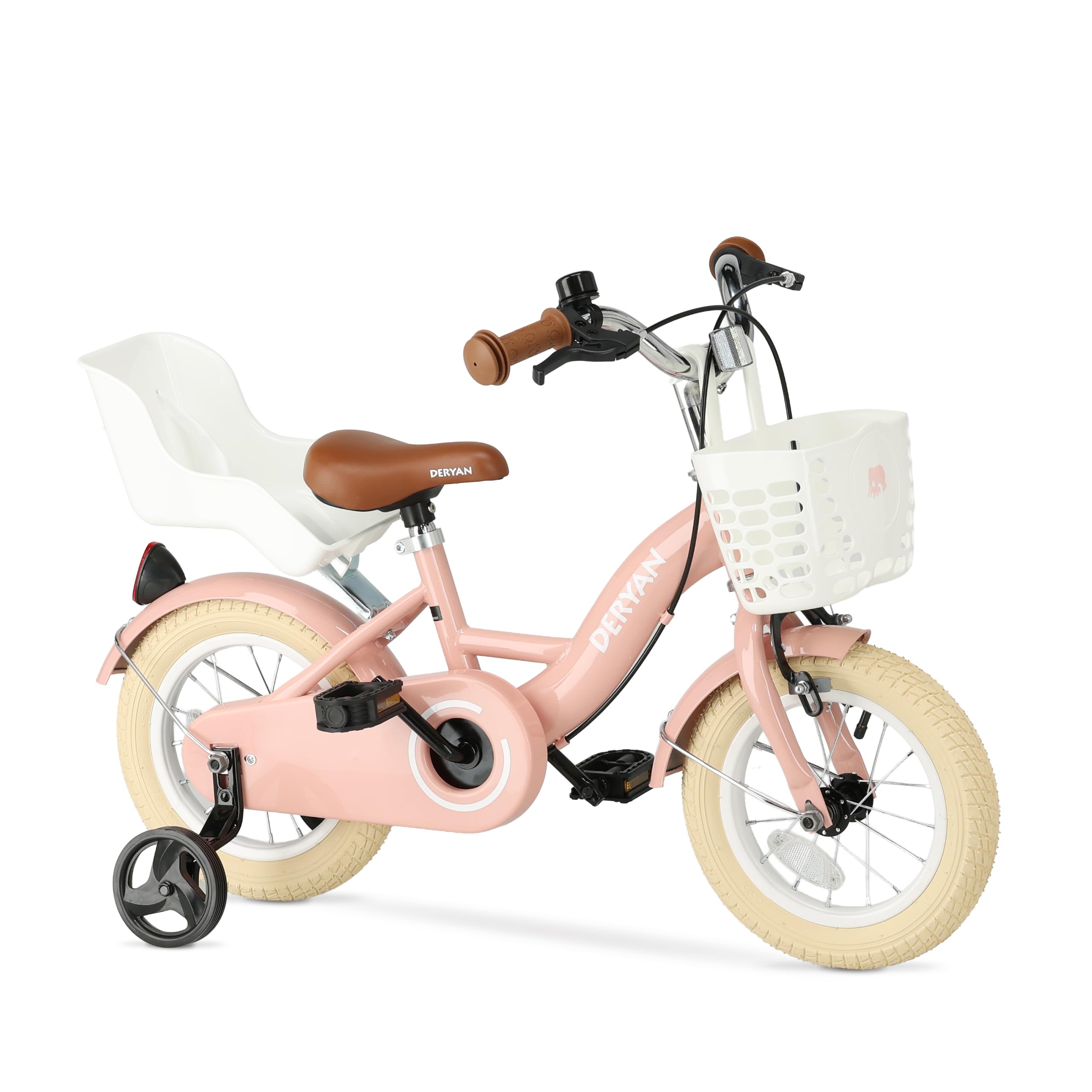 DERYAN Zoey Kids Bike 12 Inch | Bike with Adjustable Seat and Handlebar | Kids Bike for Boys and Girls | Pink