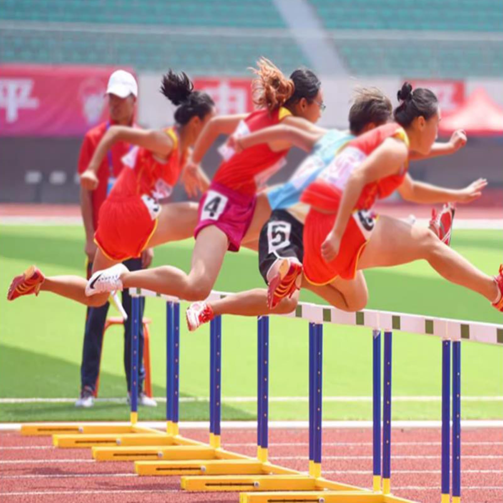 LZMZMQ Adjustable Height Training Hurdle, Adult Elevating Athletic Speed Training Hurdles with Scale, Portable Agility Track Obstacles for Soccer, Football, Track & Field & More
