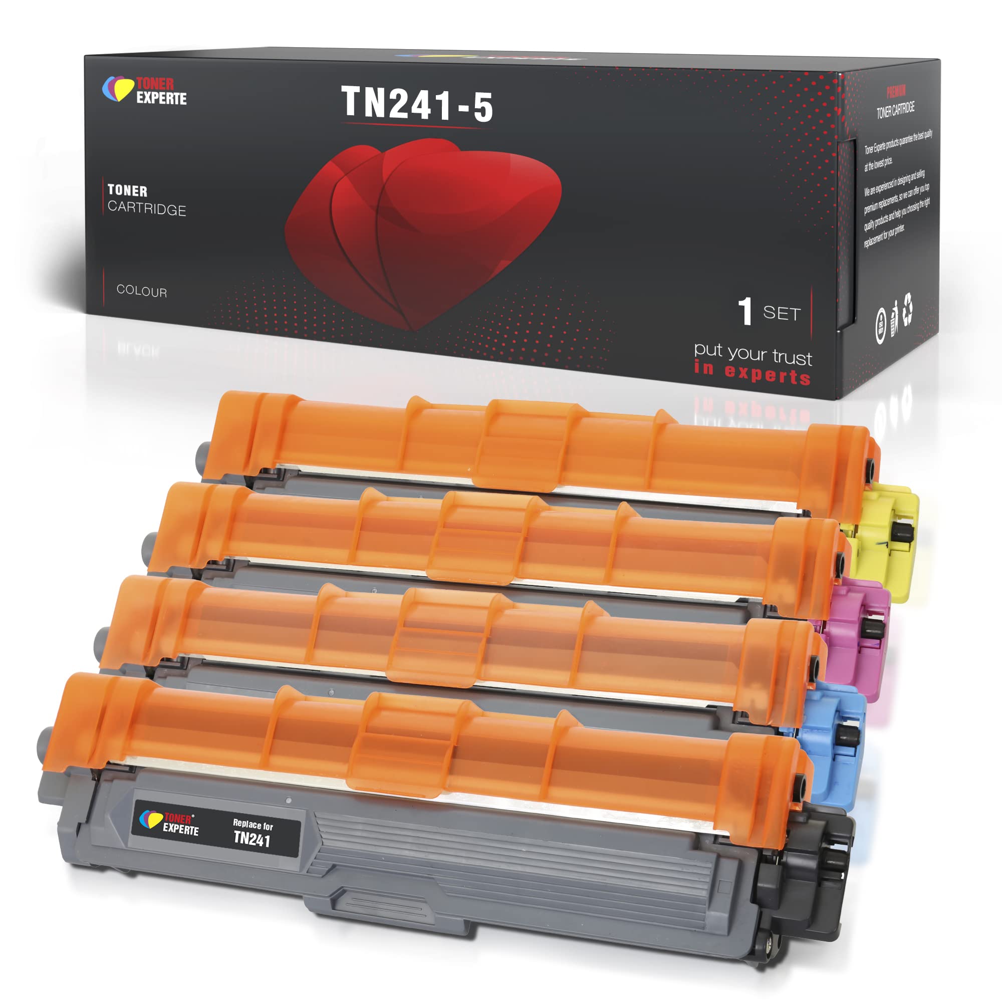 TONER EXPERTETN-241 TN-245 4 Toner Cartridges compatible for Brother DCP-9015CDW DCP-9020CDW MFC-9140CDN MFC-9330CDW MFC-9340CDW HL-3140CW HL-3142CW HL-3150CDW HL-3152CDW HL-3170CDW HL-3172CDW