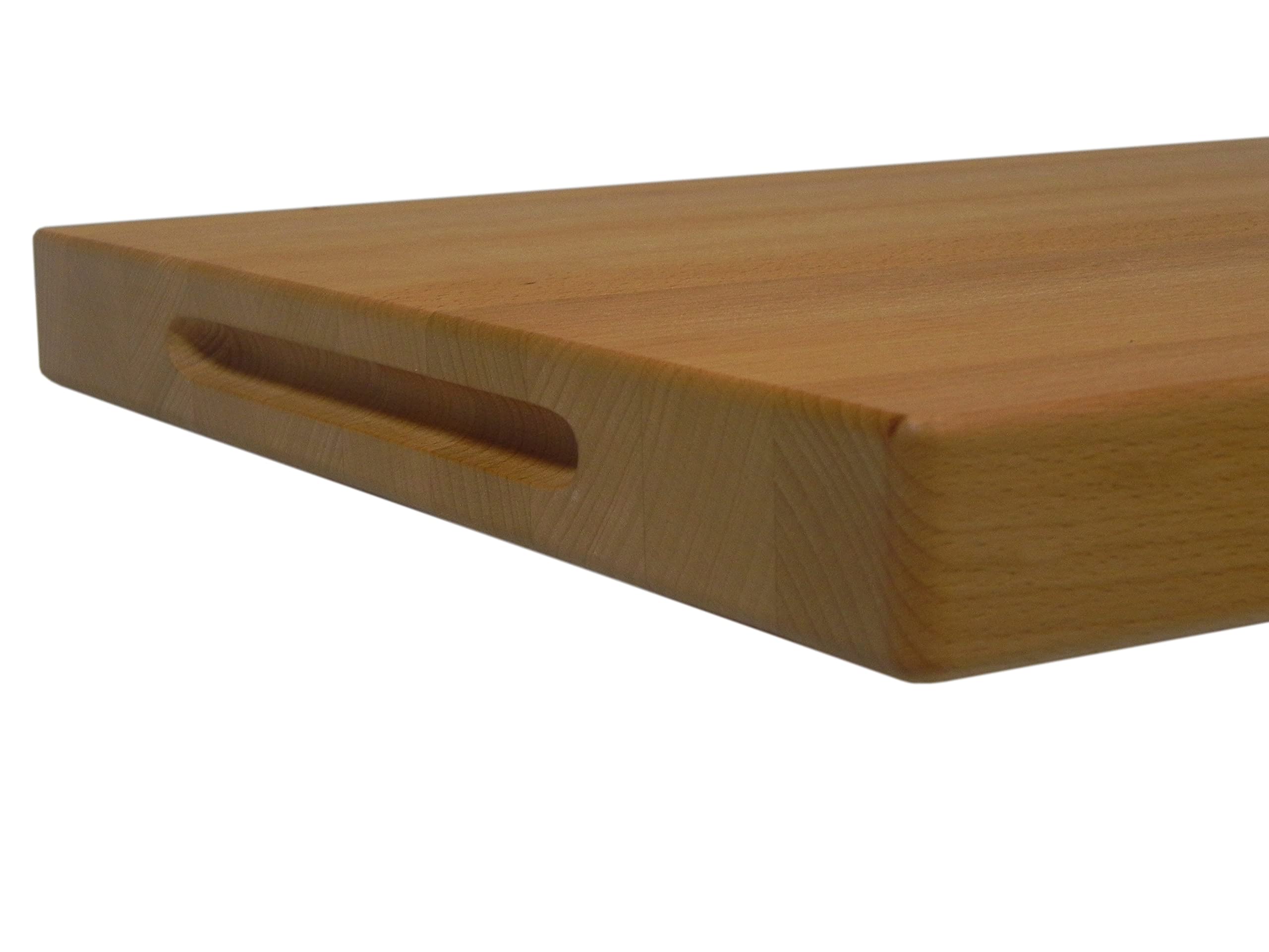 Wooden World - Deska do krojenia z drewna bukowego, bardzo masywne drewno - 39 x 52 x 4 cm