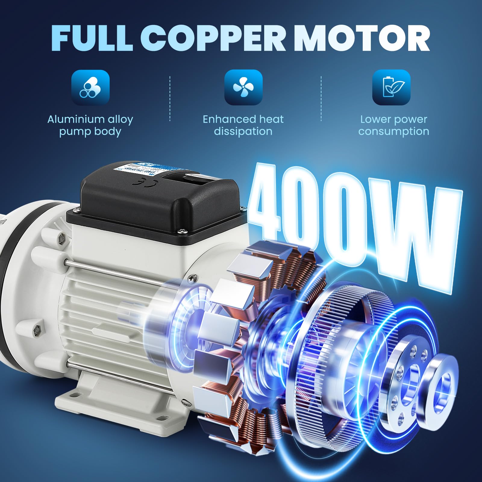 Mxmoonant DEF pump 220 V AC, bomba de membrana multilíquido, 25 psi, 1,7 bar, 400 W, 40 Lpm, autocebado, botón de inicio/parada, para diésel, ADblue, beverages