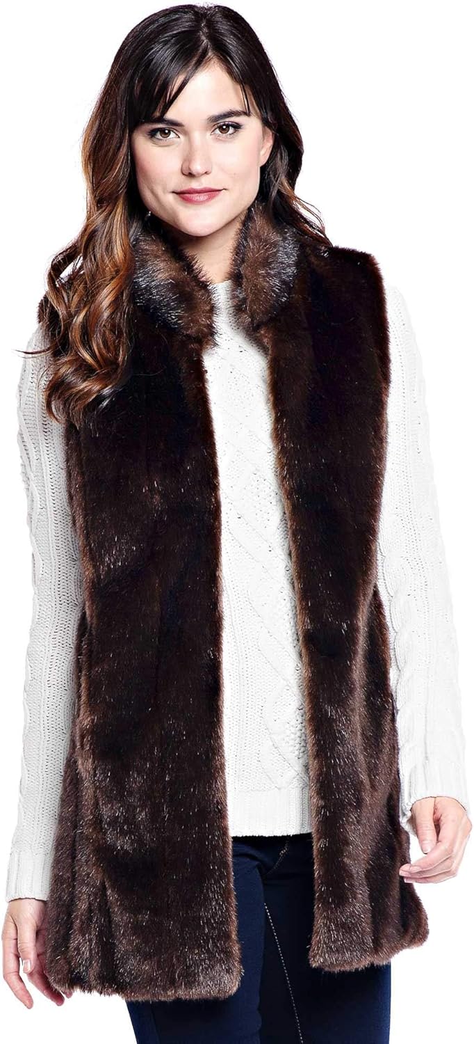 Donna Salyers' Fabulous-Furs Women's Faux Fur Every-wear Vest at Amazon