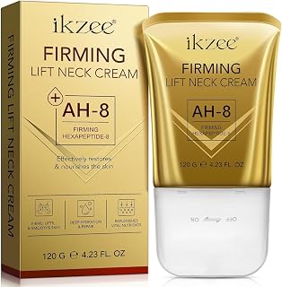 AH8 Firming Neck Cream – Neck Creams for Tightening and Firming, Anti-Aging Moisturizer with Hexapeptide, Hydrating Roller Neck Cream for Crepey Skin, Fine Lines, Wrinkles, and Sagging Neck Care