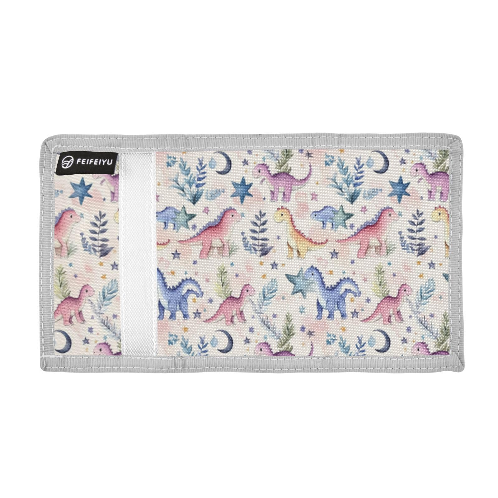 Wusikd Cartoon Dinosaurs Kids Wallet for Boys Girls Watercolor Toddler Trifold Wallet Novelty Wallet for Teens Women Men