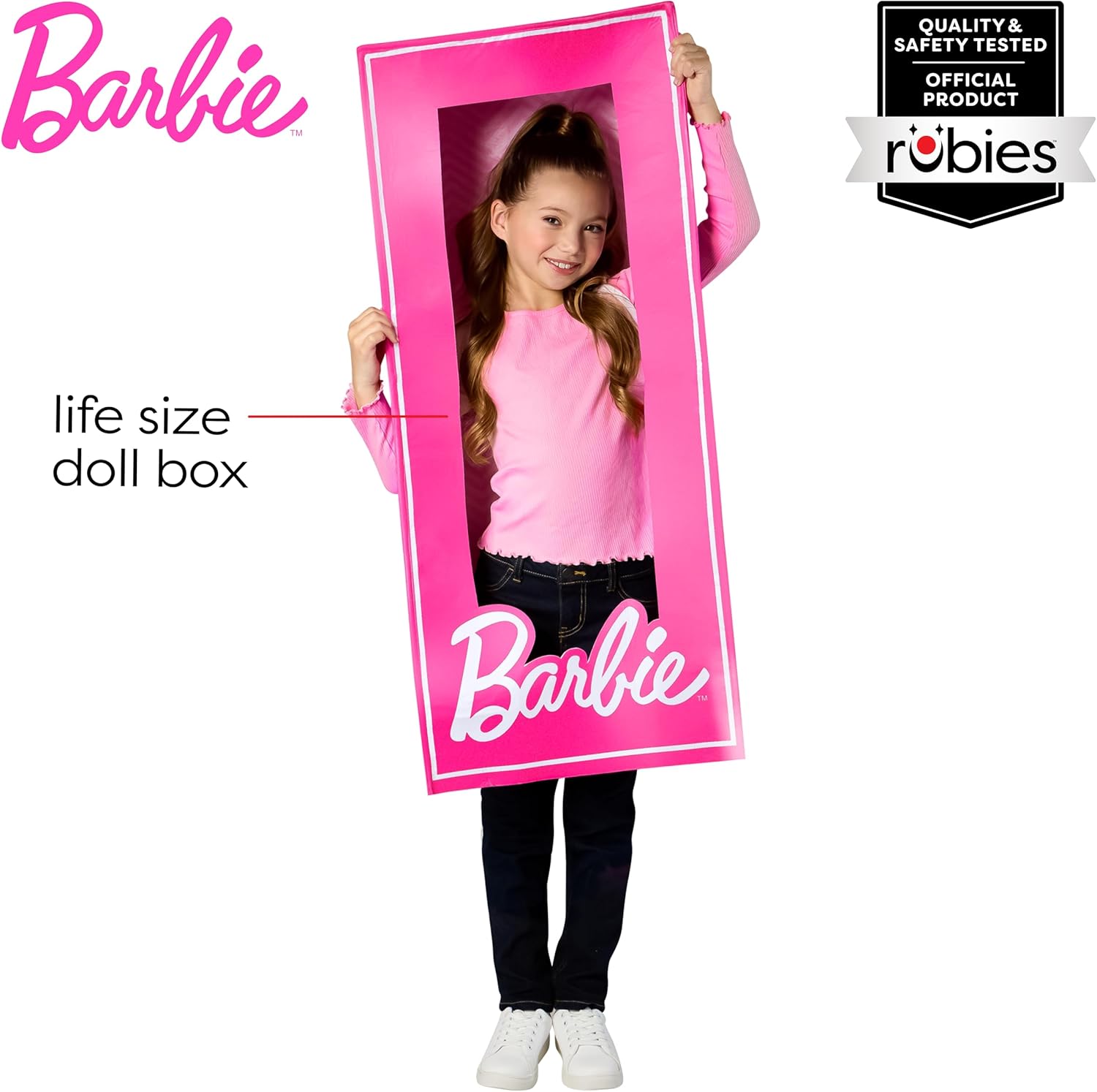 Rubies Barbie: Barbie Doll Box Costume for Kids, Girl's One Size