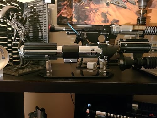 Miniatura 4 de WANLIAN Soporte de sable de luz acrílico Soporte de exhibición de sable de luz desmontable Decoración de pantalla (negro)