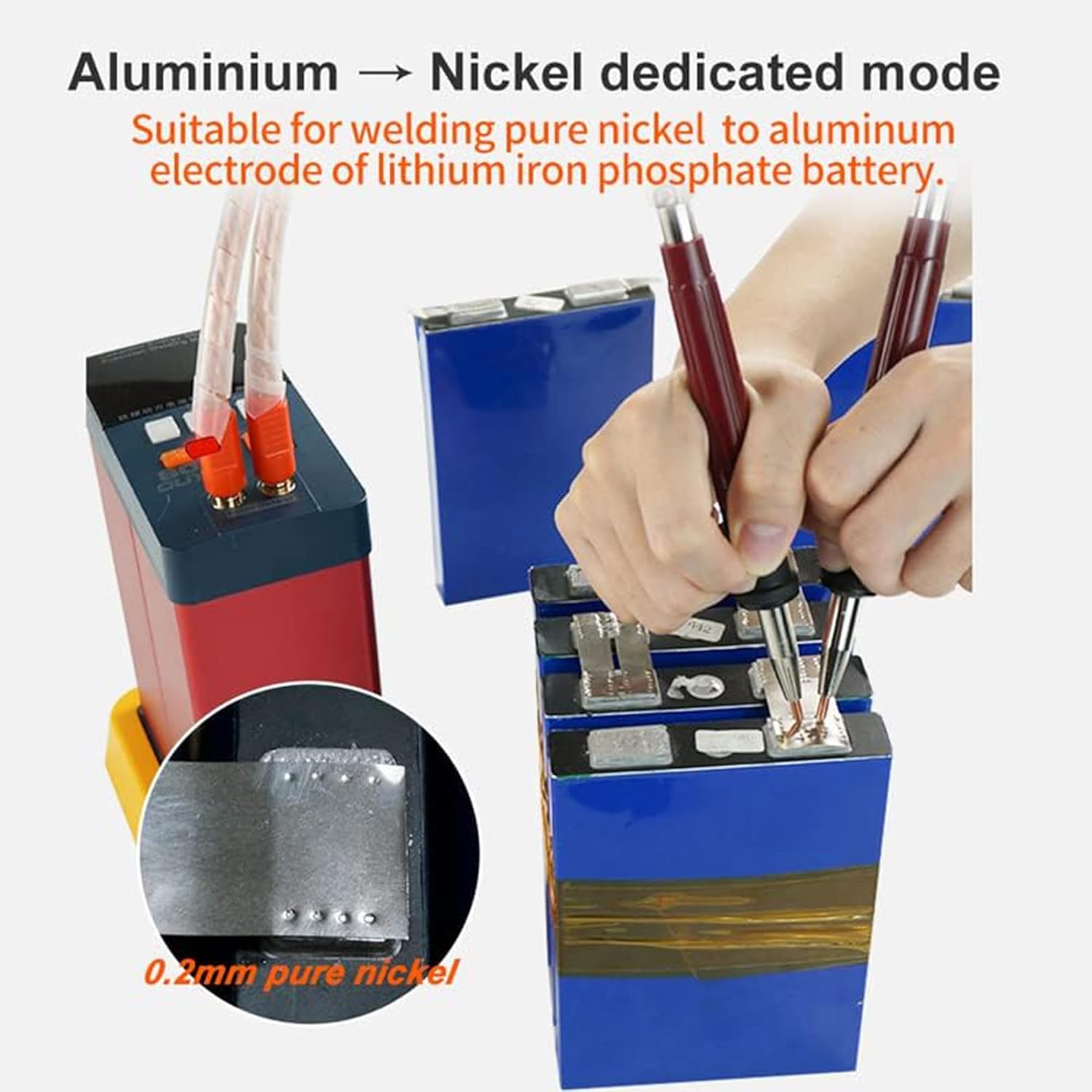 User performing Aluminum to Nickel welding with GLITTER 801H