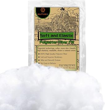 BUTUZE 650g/23oz Polyfill Stuffing, 2.1oz-4.4lb Fiberfill for Crafts, Polyester Fiber Fill, Premium Resilience Fill Fiber for Stuffing Pillow and Home Decoration Projects
