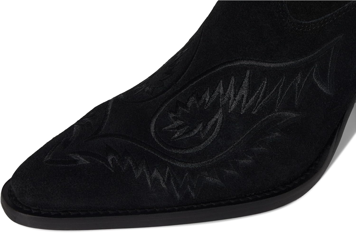 Dingo Womens Evita Embroidered Snip Toe Dress Boots Over the Knee Mid Heel 2-3"