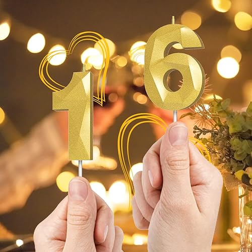 Miniatura 9 de Velas de cumpleaños con número 11 (11 velas negras), forma de diamante 3D, decoración de pastel de feliz cumpleaños para niños y hombres,