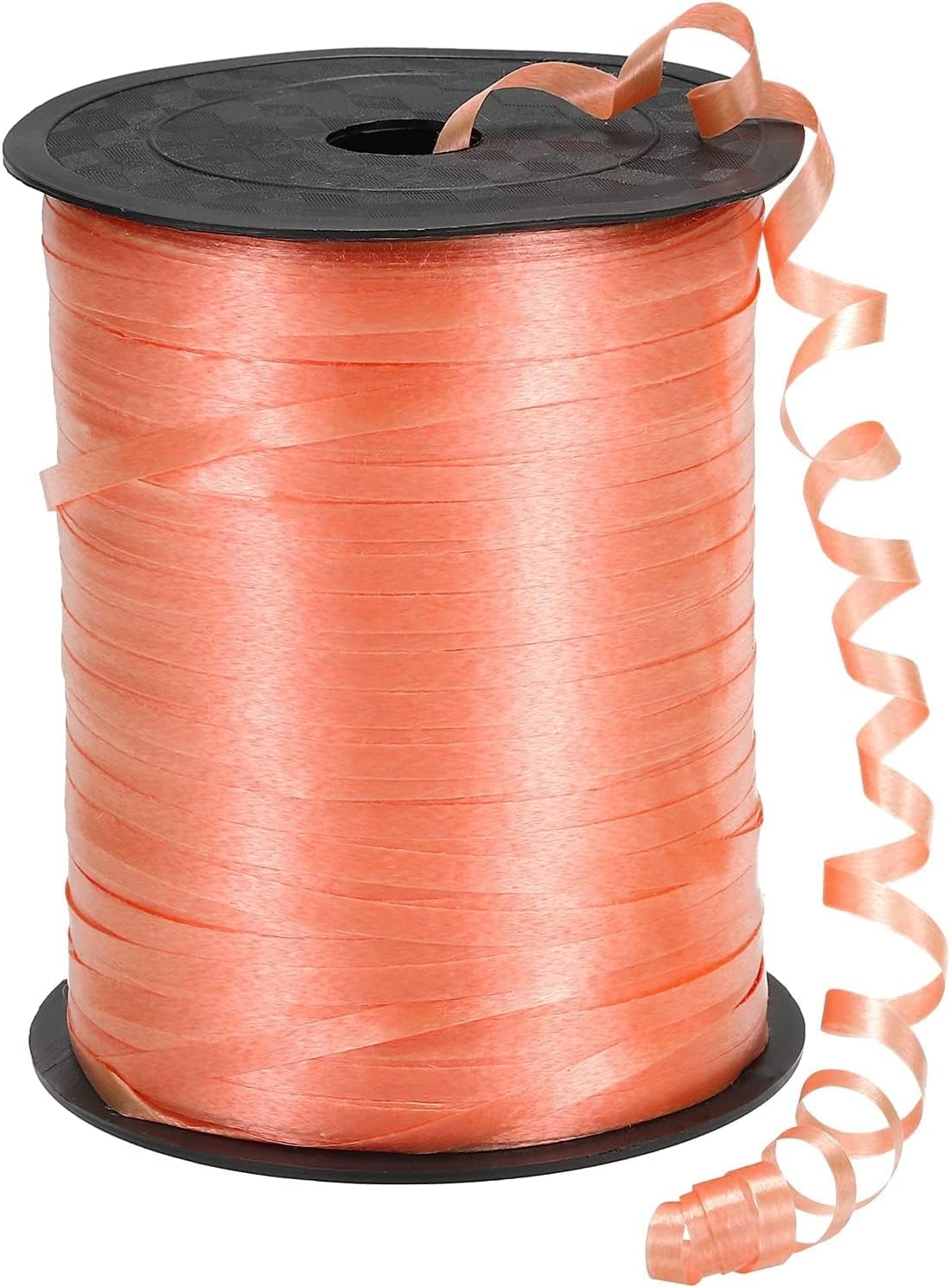 Goldedge 250 Yards Glitter Curling Ribbon, 5MM Crimps Balloon Ribbons, Shiny Metallic Balloon String for Wedding Gifts Party Birthday Crafts Florist (Orange)