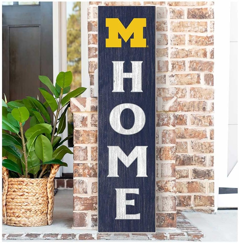 12x48 Leaning Sign Home Michigan Wolverines