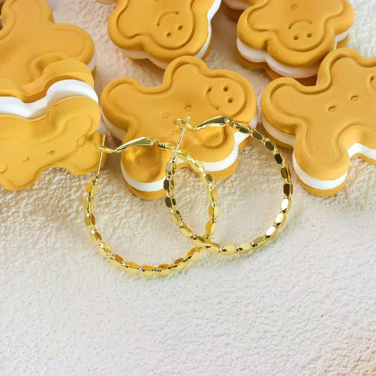 ToHeart Thin Hoop Earrings for Women 14K Gold Hoop Earrings Hypoallergenic Dainty Party Gifts - Image 3