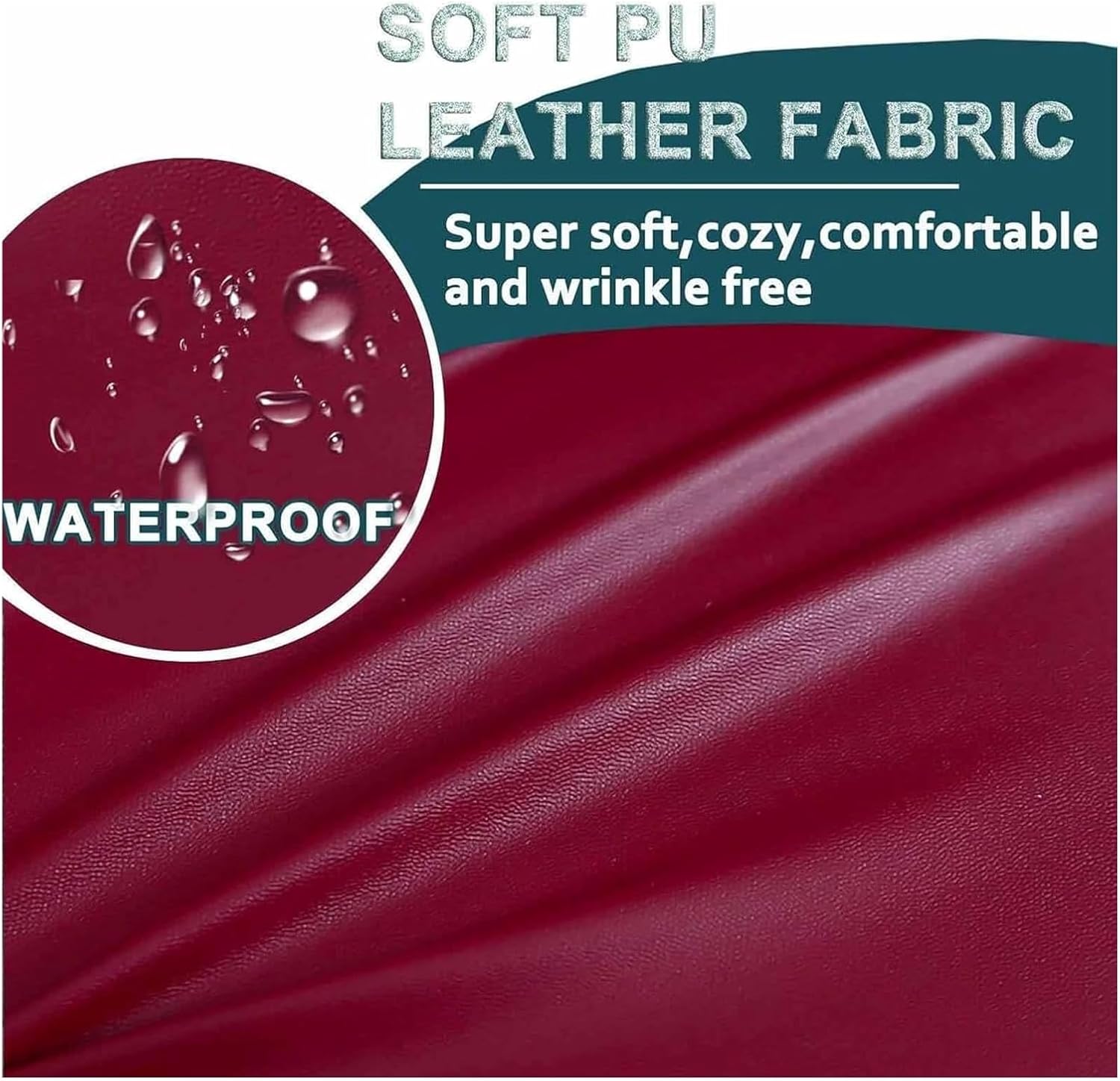 PU Leather Bar Stool Covers, Stretch Slipcovers for Pub Chairs, Removable & Washable Dining Chair Protector, Super Fit 2-Pack - Durable & Stylish Furniture Cover