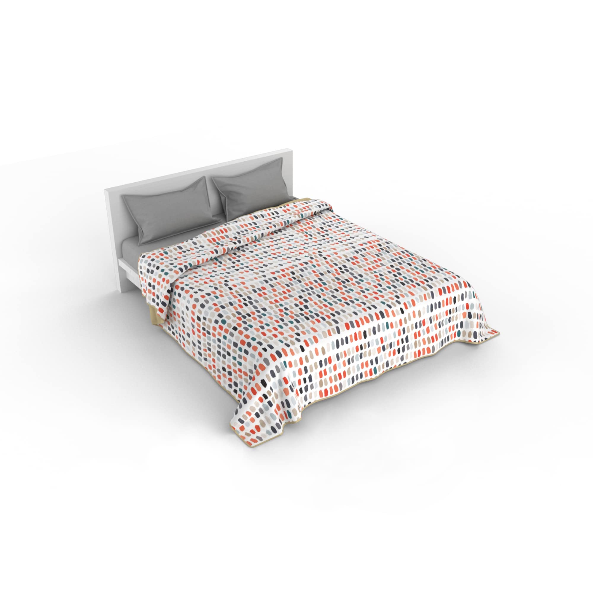 Italian Bed Linen Fantasy Edredón de Verano, Multicolor (Bosquejo), Doble Pequeño (200x200 cm/50 cm/52x82 cm)