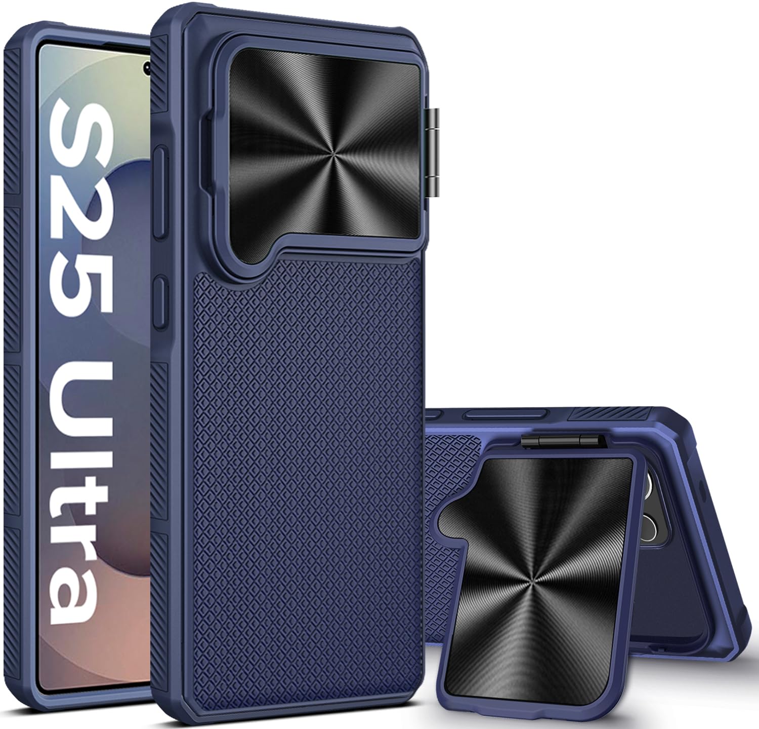 Funda para Samsung Galaxy S25 Ultra con soporte integrado y carcasa híbrida ultra fina 8
