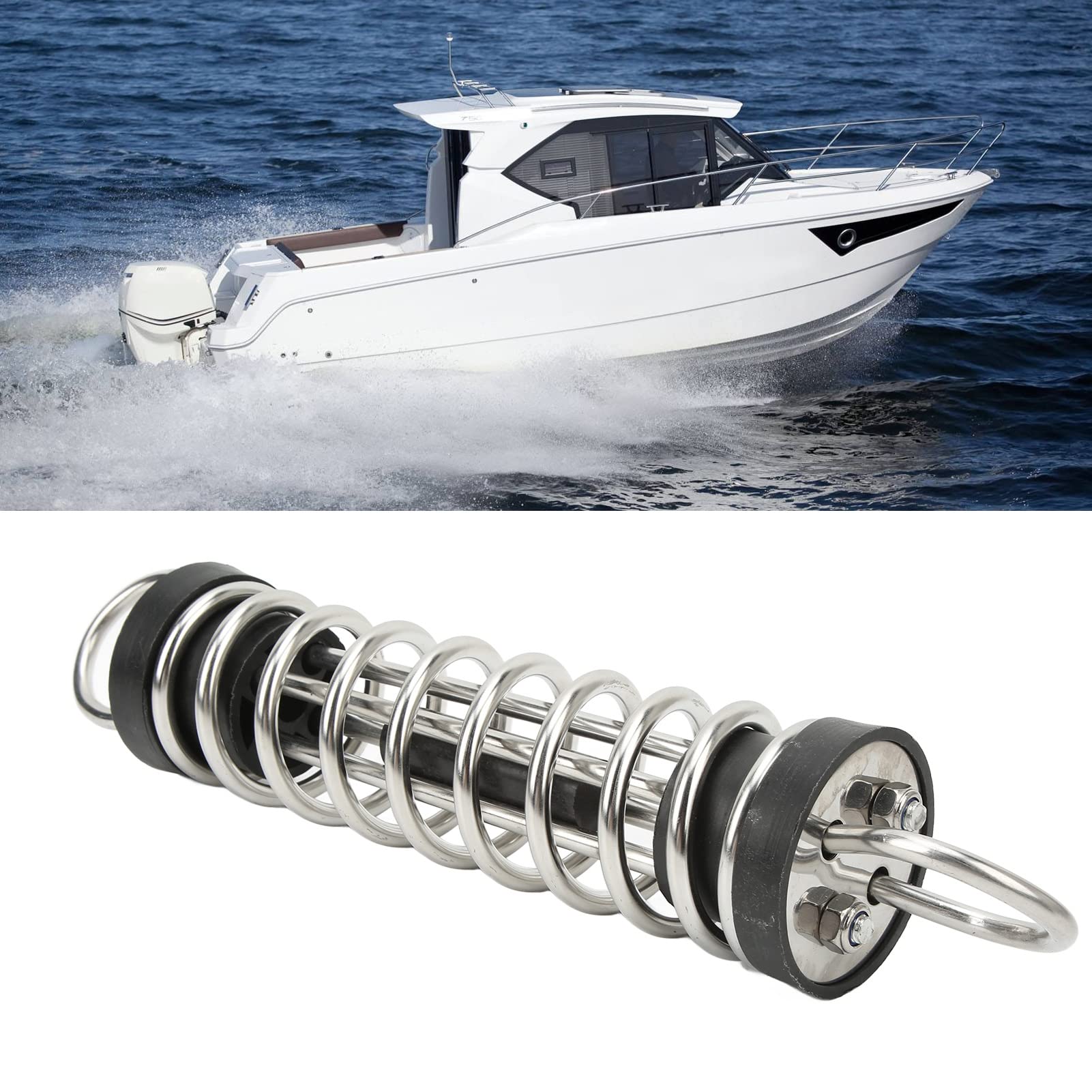 Molla di Ormeggio Marina Molla di Ancoraggio in Acciaio Inossidabile Molla di Ormeggio di Ricambio per Barca Yacht 9mm Molla di Ormeggio di Ancoraggio Molla di Ormeggio per Yacht (9 mm)