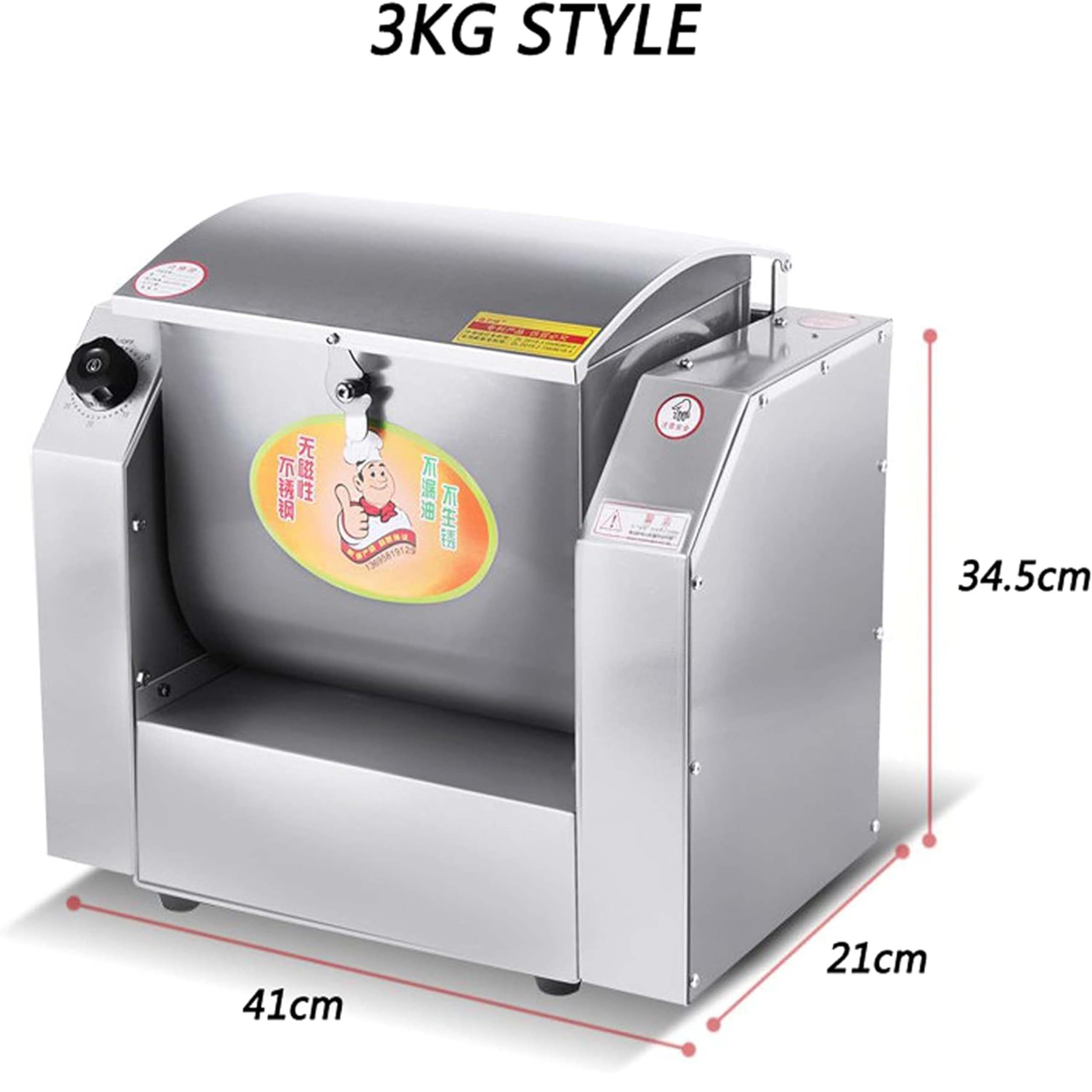 Impastatrice commerciale, macchina per impastare la farina in acciaio inossidabile, impastatrice professionale per la produzione di pizza