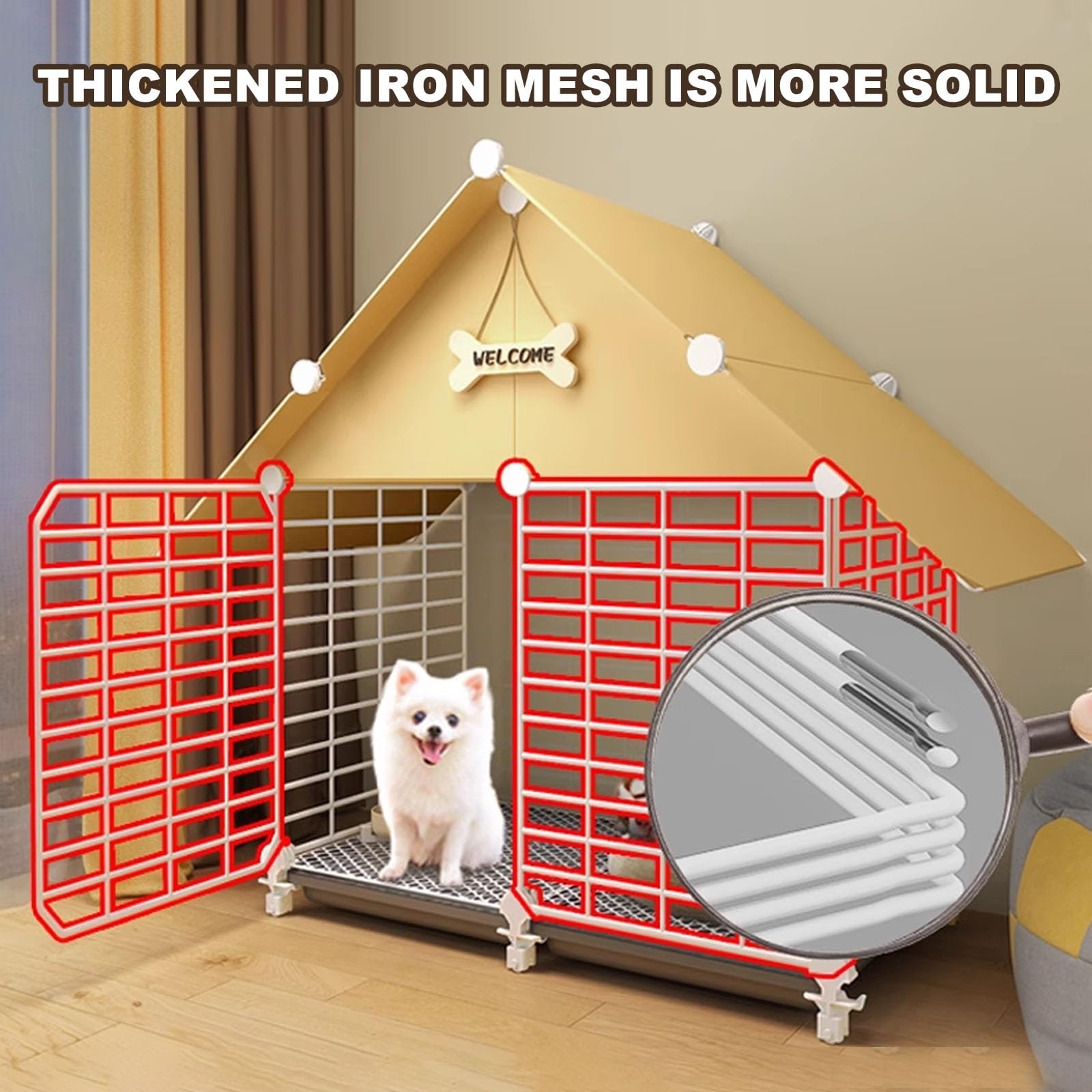 小型犬の犬小屋 Amazon.co.jp: 子犬・小型犬用アップグレード犬小屋 犬用ケージ