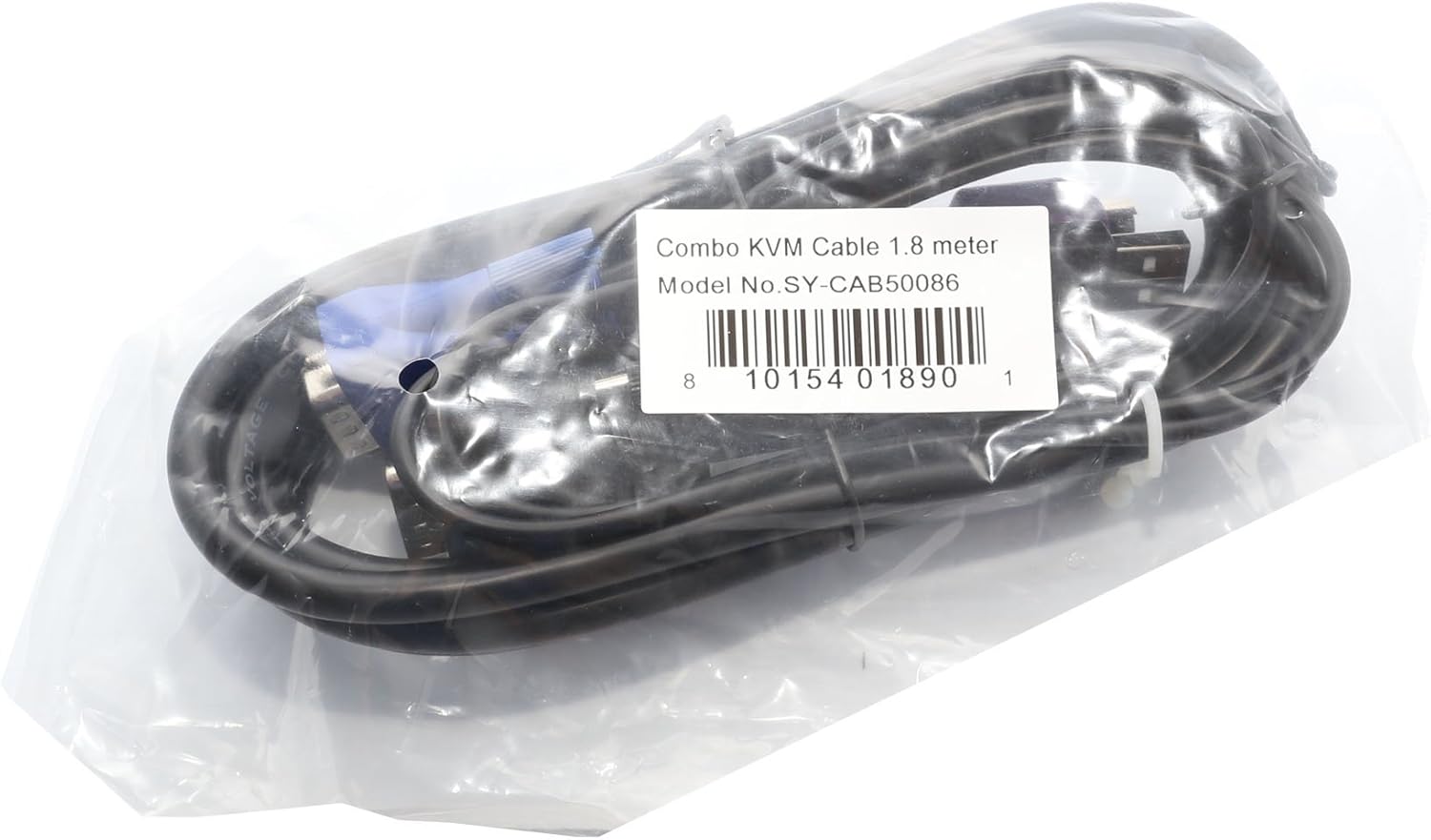 Syba SY-CAB50086 6' USB/PS2 Combo KVM Cable, Black