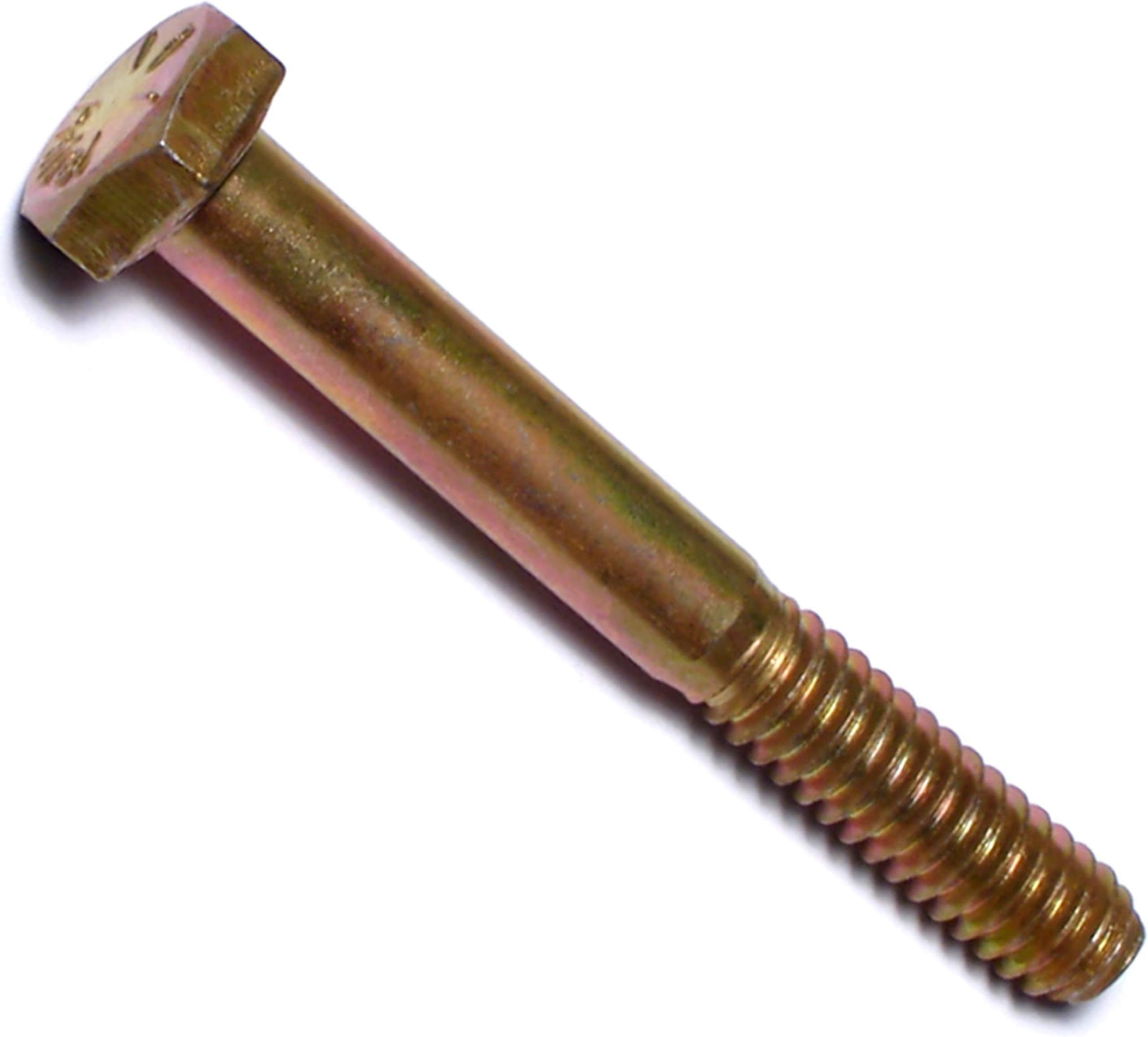 Hard-to-Find Fastener Grade 8 Fine Hex Cap Screws - 9/16-18 X 1-1/2 Inch, Yellow Zinc, Pack Of 10