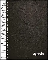 Agenda Permanente Preta Lisa Espiral 694697 Kit