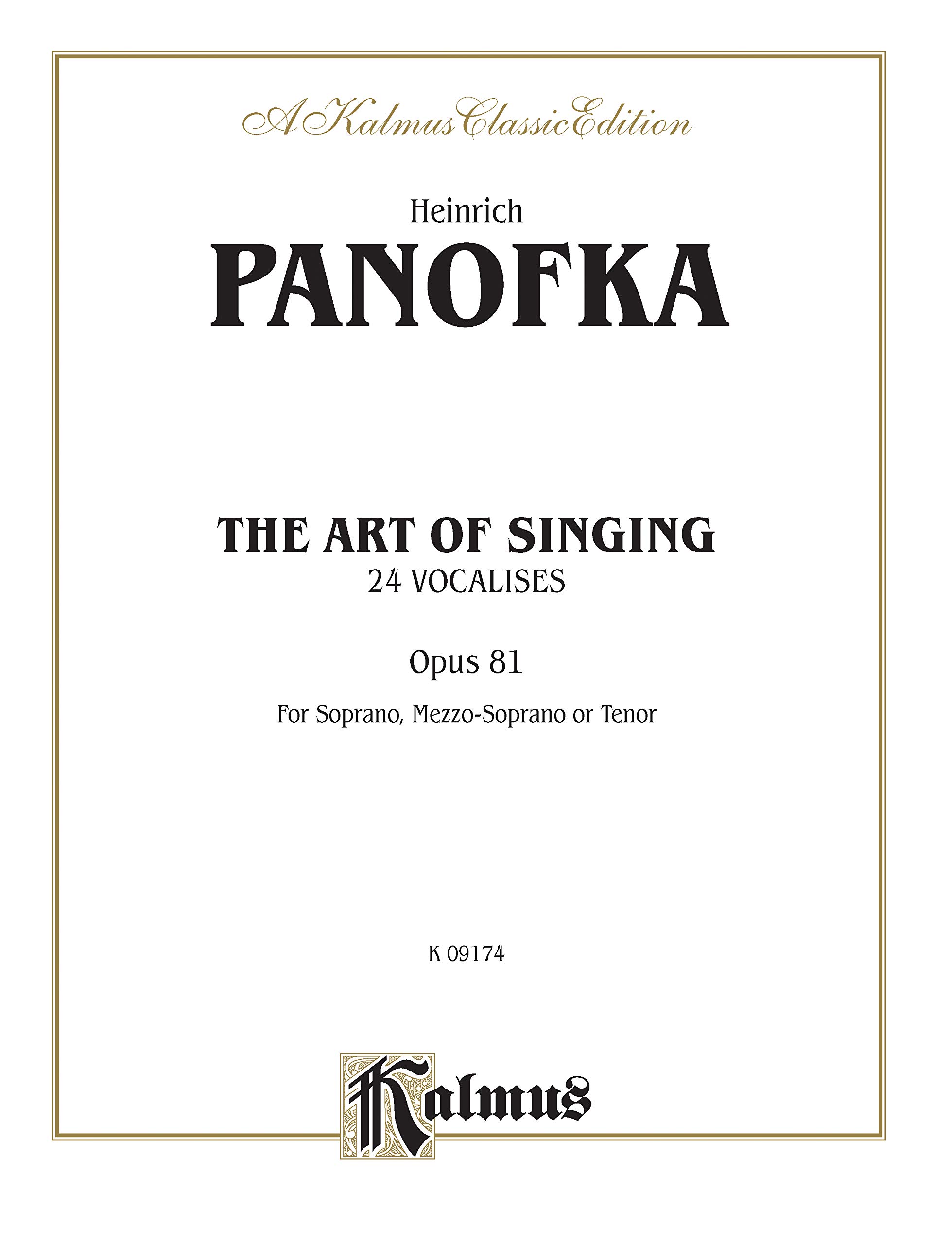 The Art of Singing: 24 Vocalises, Op. 81