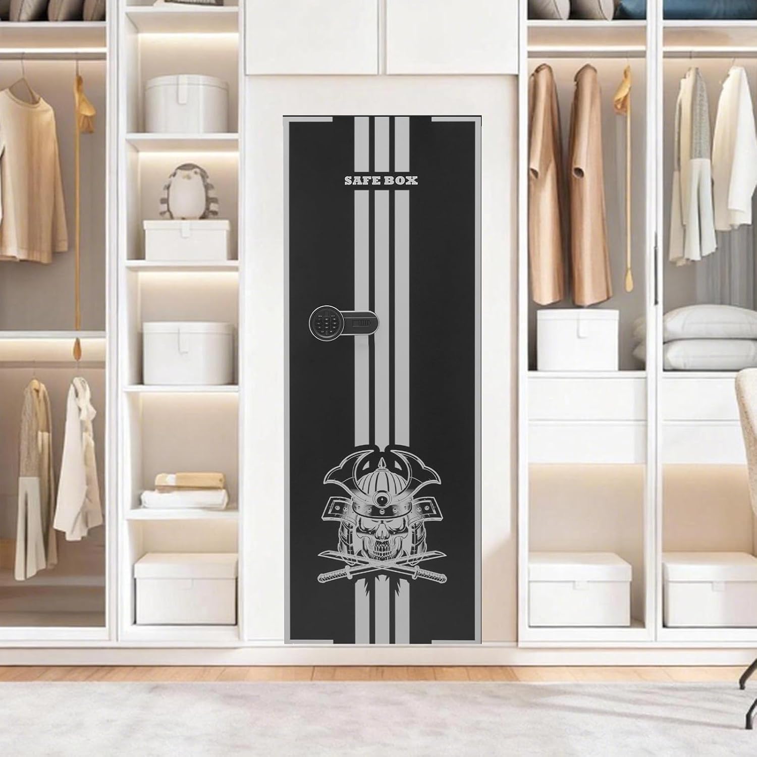 VEVOR 4 Gun Safe, Long Gun Cabinet for Rifles and Pistols, Quick Access Rifle Safe with 3 Ammo Slots and 2 Adjustable Racks, Large Digital Cabinet with Key and Password Lock(Assembly Required)