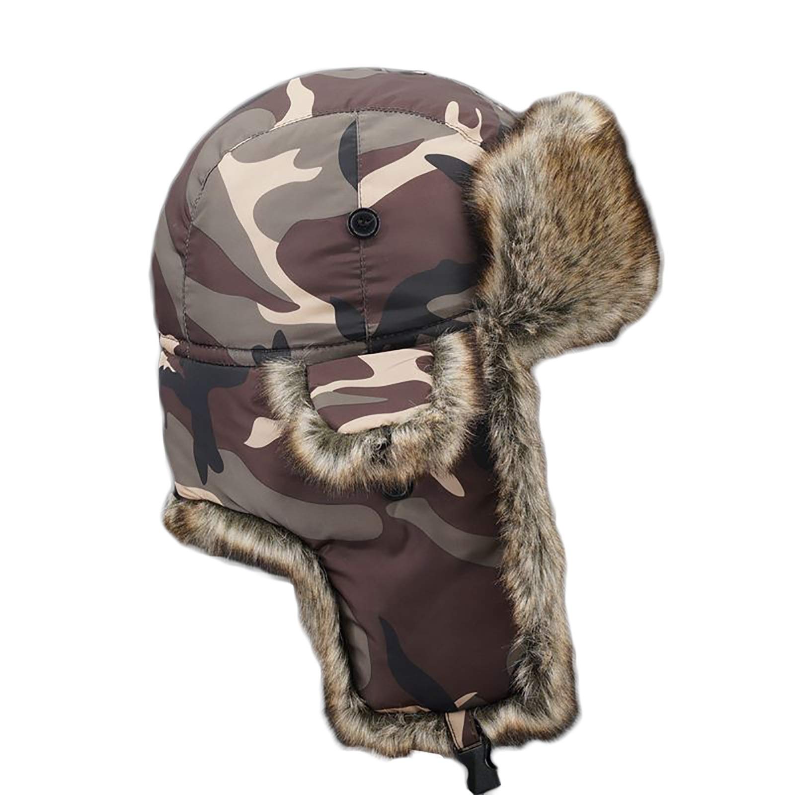 Sombreros de invierno, sombrero bombardero unisex trampero bombardero sombrero con oreja solapas de aviador sombrero de caza sombrero de caza invierno mantenga caliente para al aire libre