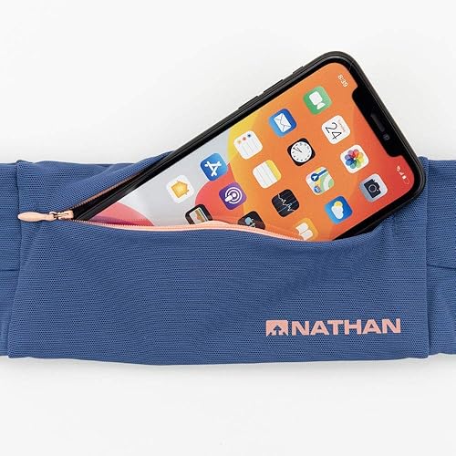 Miniatura 2 de Nathan Zipster - Cinturón para correr para hombres y mujeres, paquete de cintura sin rebote, riñonera para correr, bolsillos con cremalleras, se