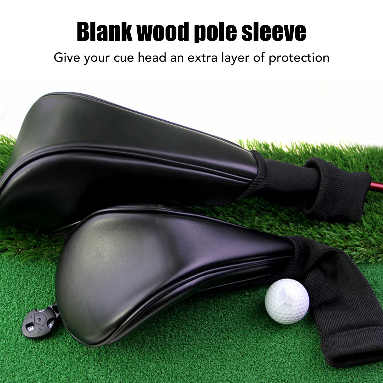 Cover Per Testa in Legno, Copricapo in Legno, Copri Per Mazze da Golf 3 Pezzi Copertura Per Palo in Legno Per Golf in Bianco, Copricapo in Legno, in PU, Impermeabile, in Nylon Elastico, Copricapo N. 1