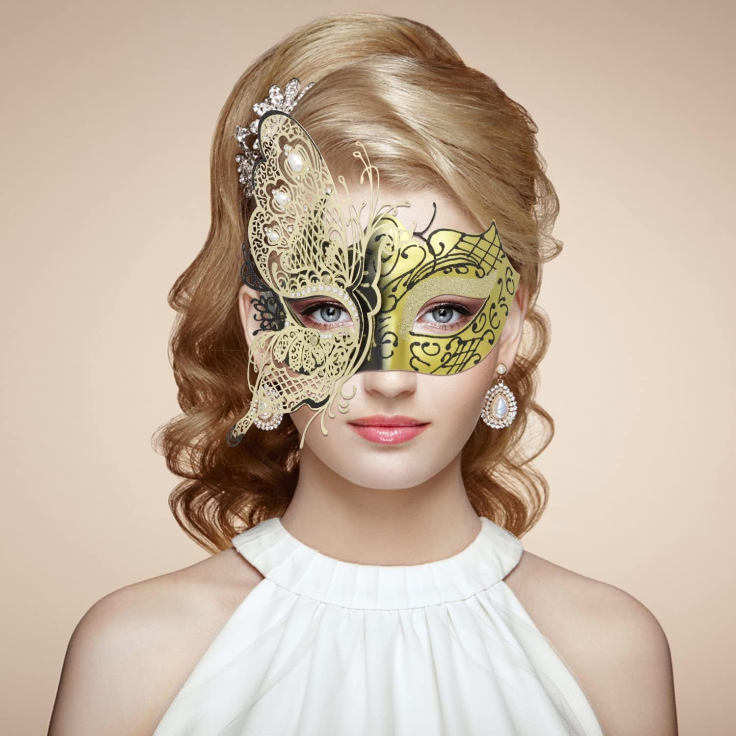 Coddsmz Mysterious Venetian Butterfly Lady Masquerade Halloween Party Mask Evening Prom Ball Mask Bar Costumes Accessory - Image 2