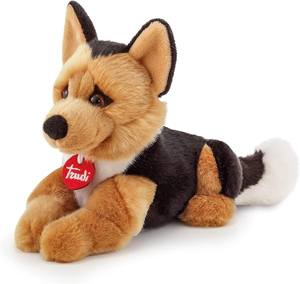 Trudi Pastore Tedesco Rusty Cane peluche gioco, regalo Natale e compleanno | 14x20x28cm taglia S | Classici cani peluche | modello 22323 - 1
