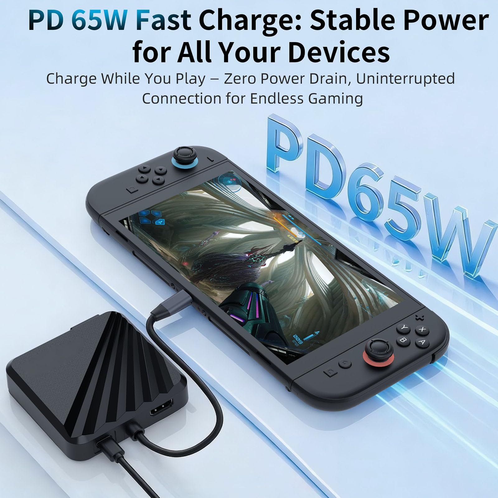 Hub dock di espansione multi-interfaccia portatile Adattatore per mirroring dello schermo HD Connettore convertitore USB-C per Nintendo Switch 2/1 per Rog Ally per Steam Deck Console di gioco