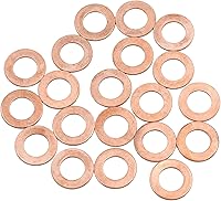 Vista 30 de X AUTOHAUX Anillo de sellado plano de cobre métrico M6 x 0.354 in x 0.039 in para tuerca de tornillo