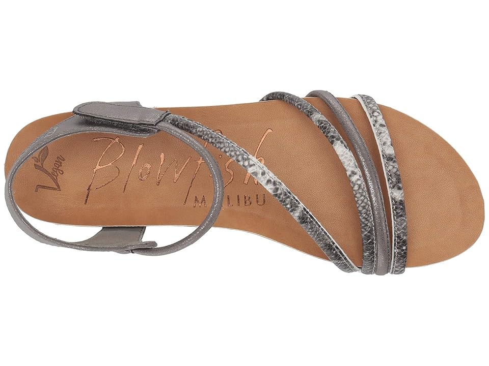 

Blowfish Gazee (Smoke Mirage Snake/Pewter Meteorite) Women's Sandals, Gray