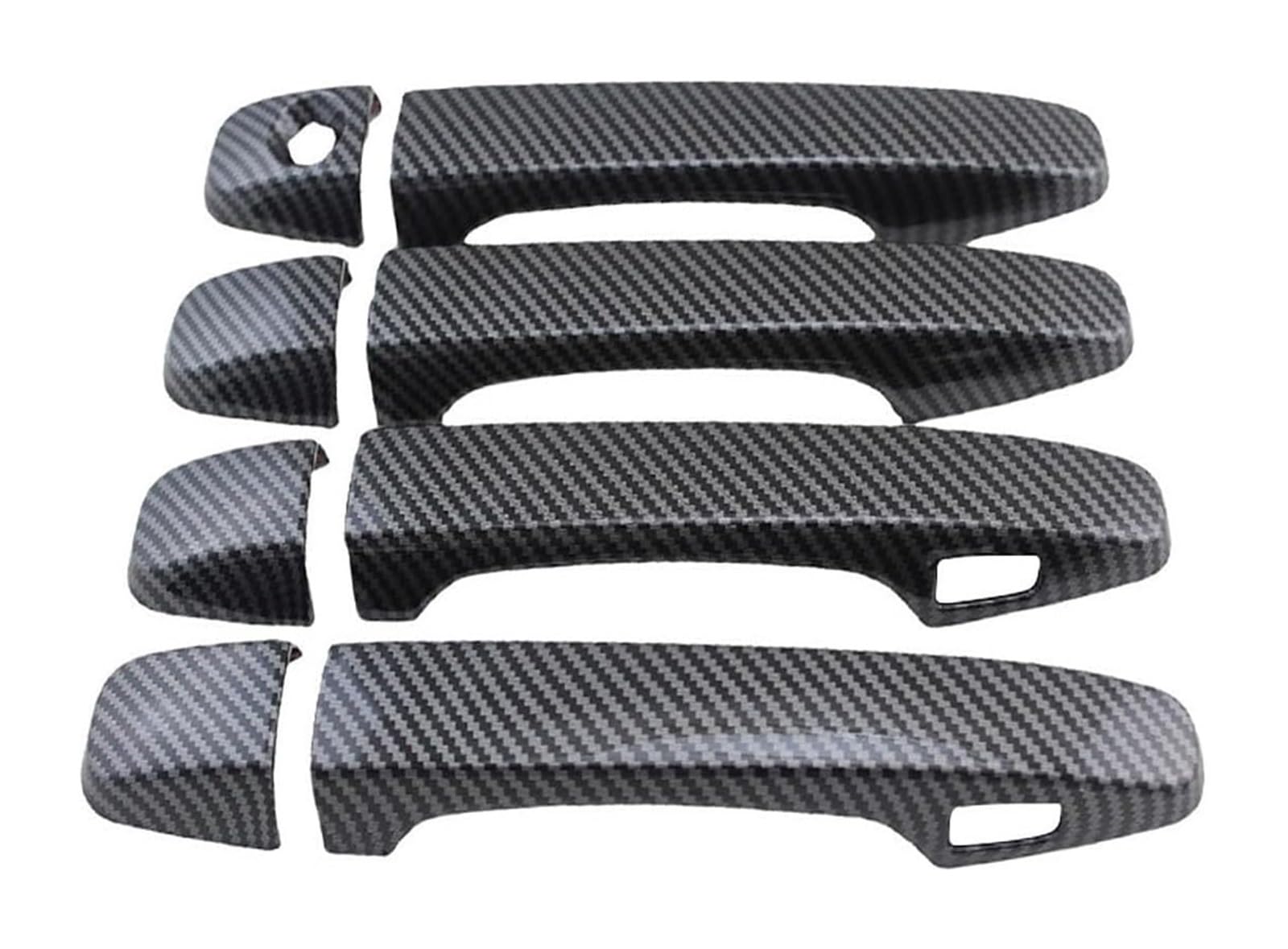 Ysbvblrmrv Carbon Fiber Pattern Car Outside Door Handle Cap For Prius For 30 Series 2009-2015 Single Hole Dual Smart Door Handle Bowl Anti-Scratch Modification Car Guard(Carbon Fiber Pattern)