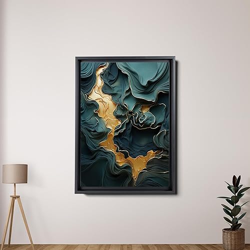 Miniatura 2 de Green White Gold minimalist texture Prints Green wall art green canvas Prints green abstract art Lime Green canvas wall art, Canvas, Art Decor