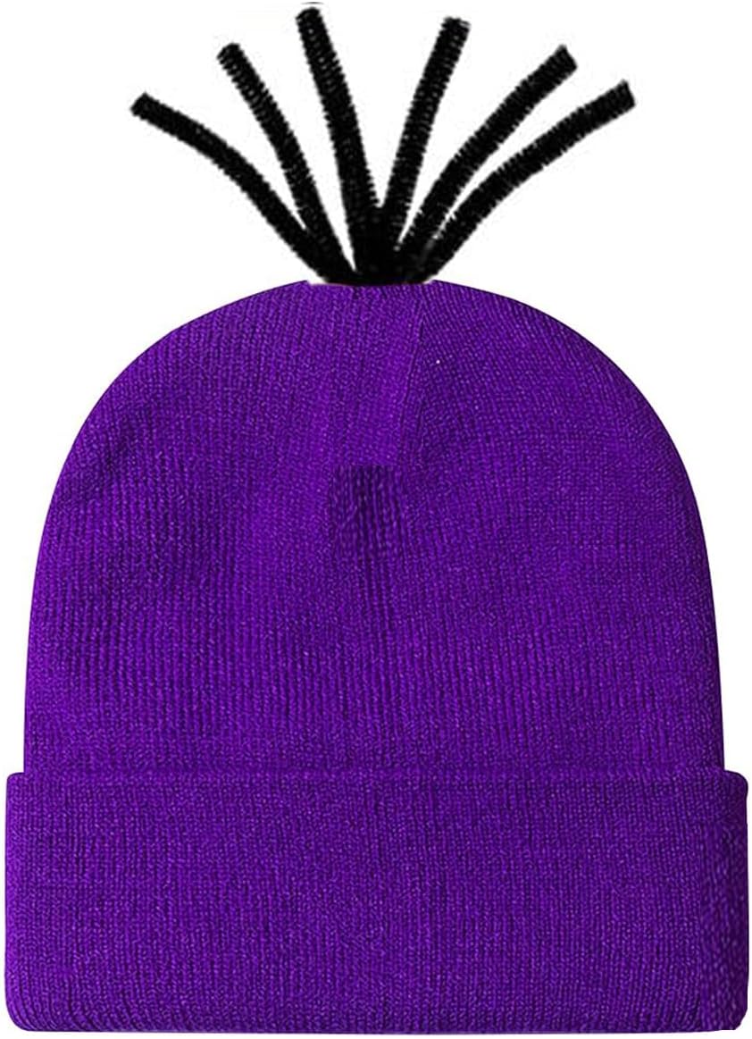 TANTAKO 5Pcs Purple Costume Accessories Set with Goggles Purple Beanie Tutu Suspenders and Three Fingered Gloves. (With Hair) - Image 3