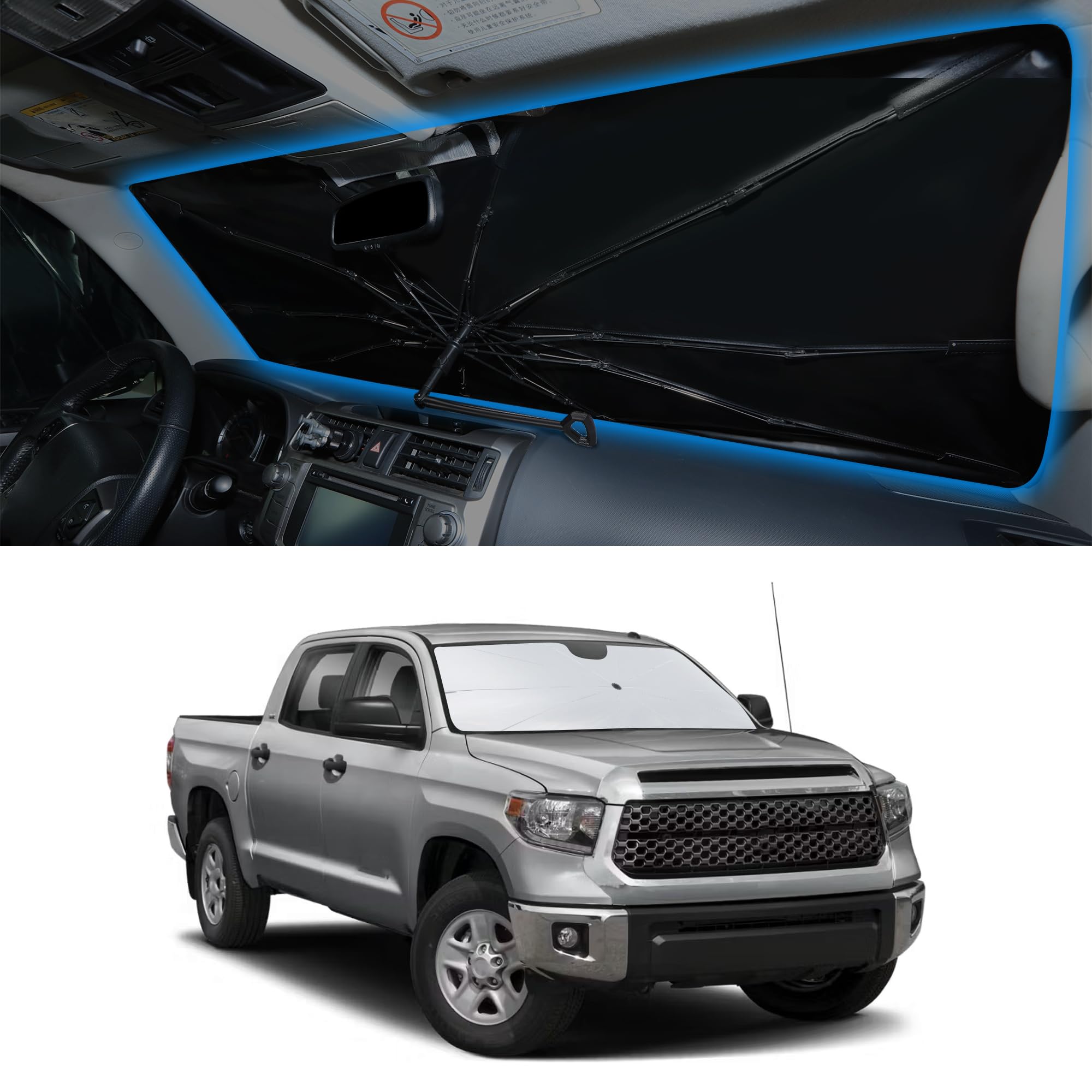 Windshield Sun Shade Umbrella for 2007-2026 Tundra for Toyota