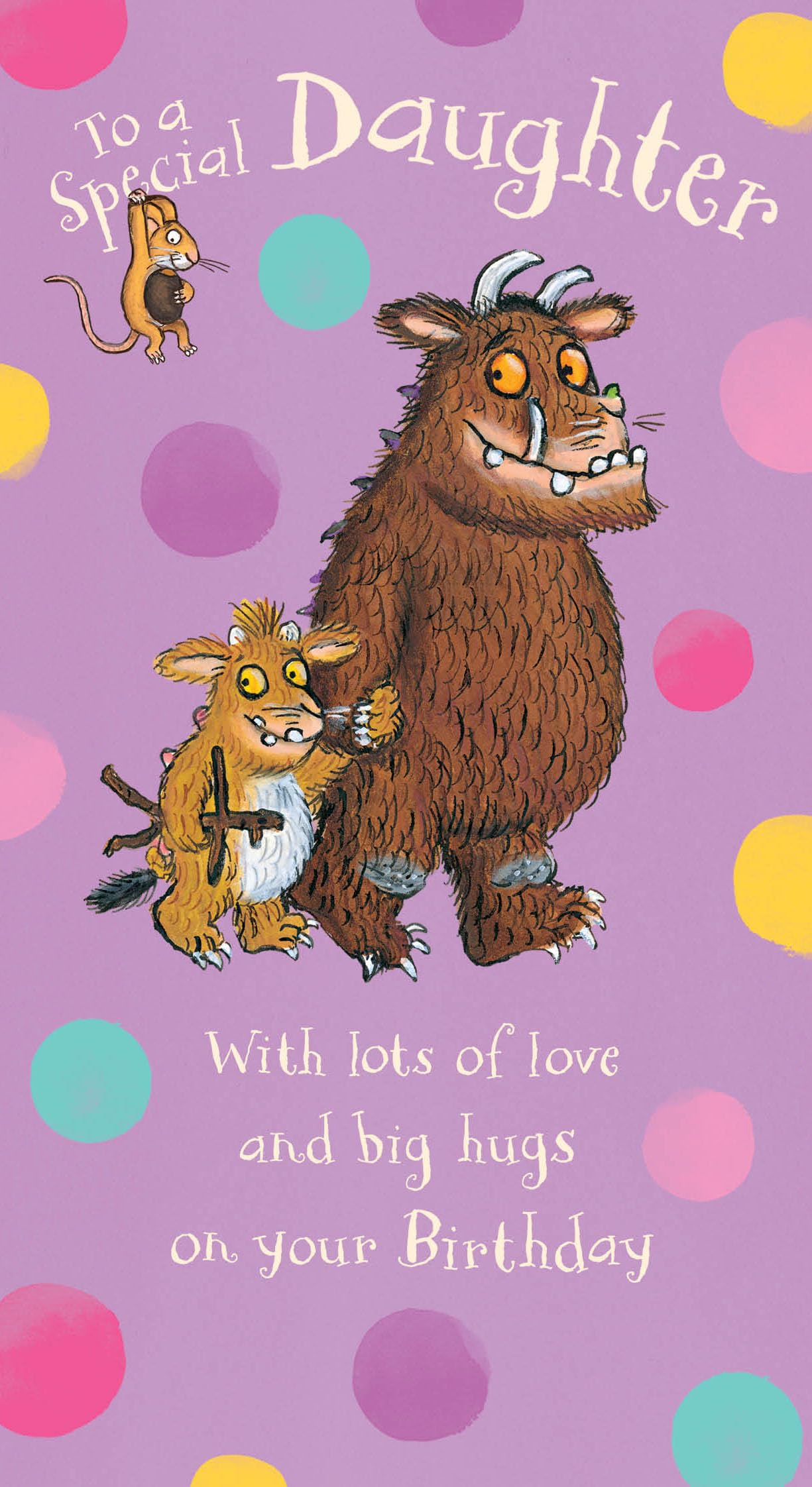 The Gruffalo Daughter Birthday Card, Gruffalo Daughter Birthday Card, Daughter Birthday Card Gruffalo, Happy Birthday Card Daughter, Multi, 9 x 5, GR014