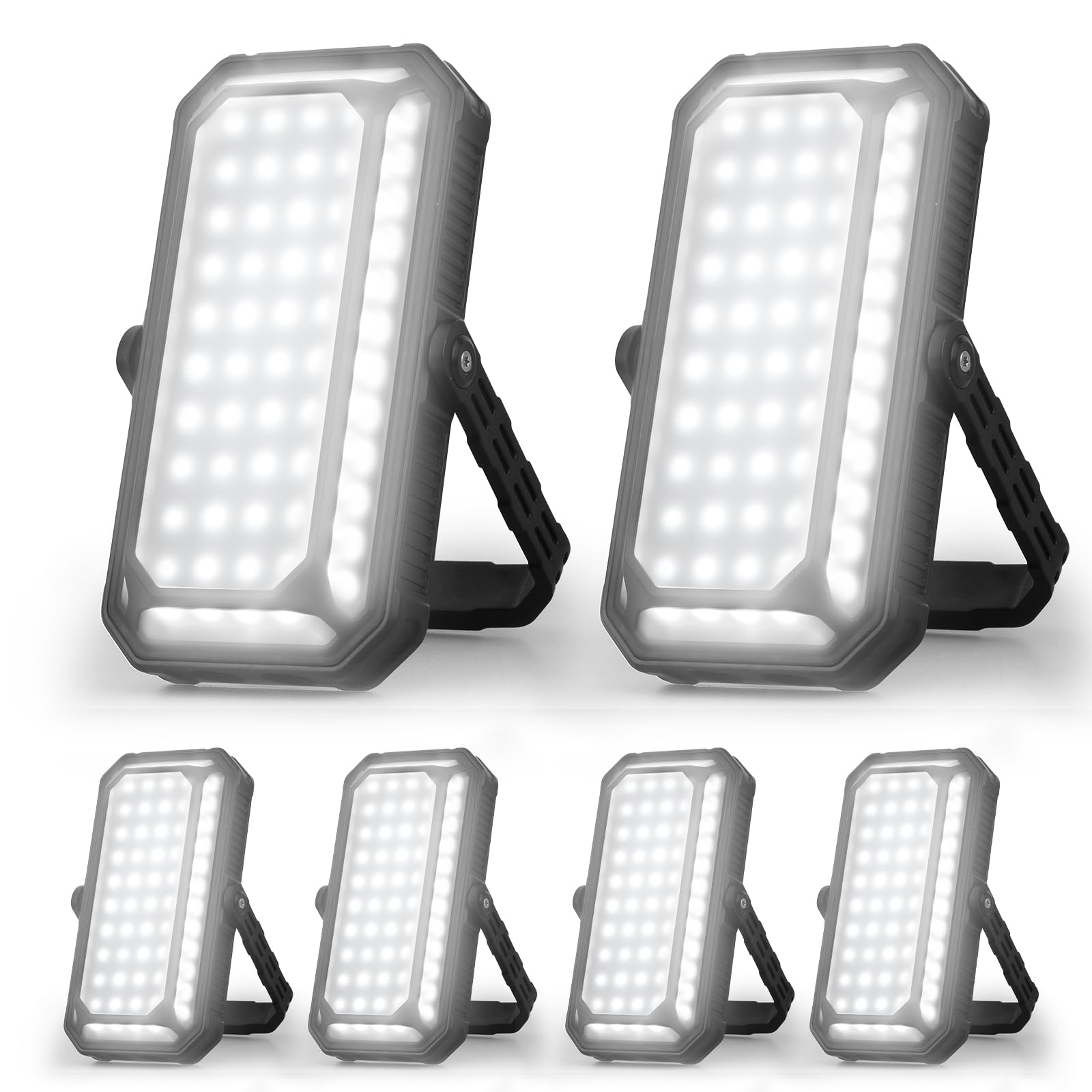 Linterna LED recargable para camping, 10000 mAh, luces de camping portátiles de hasta 120 horas, 12 modos de luz, regulable, pantalla digital LCD, impermeable, artículos esenciales de camping para