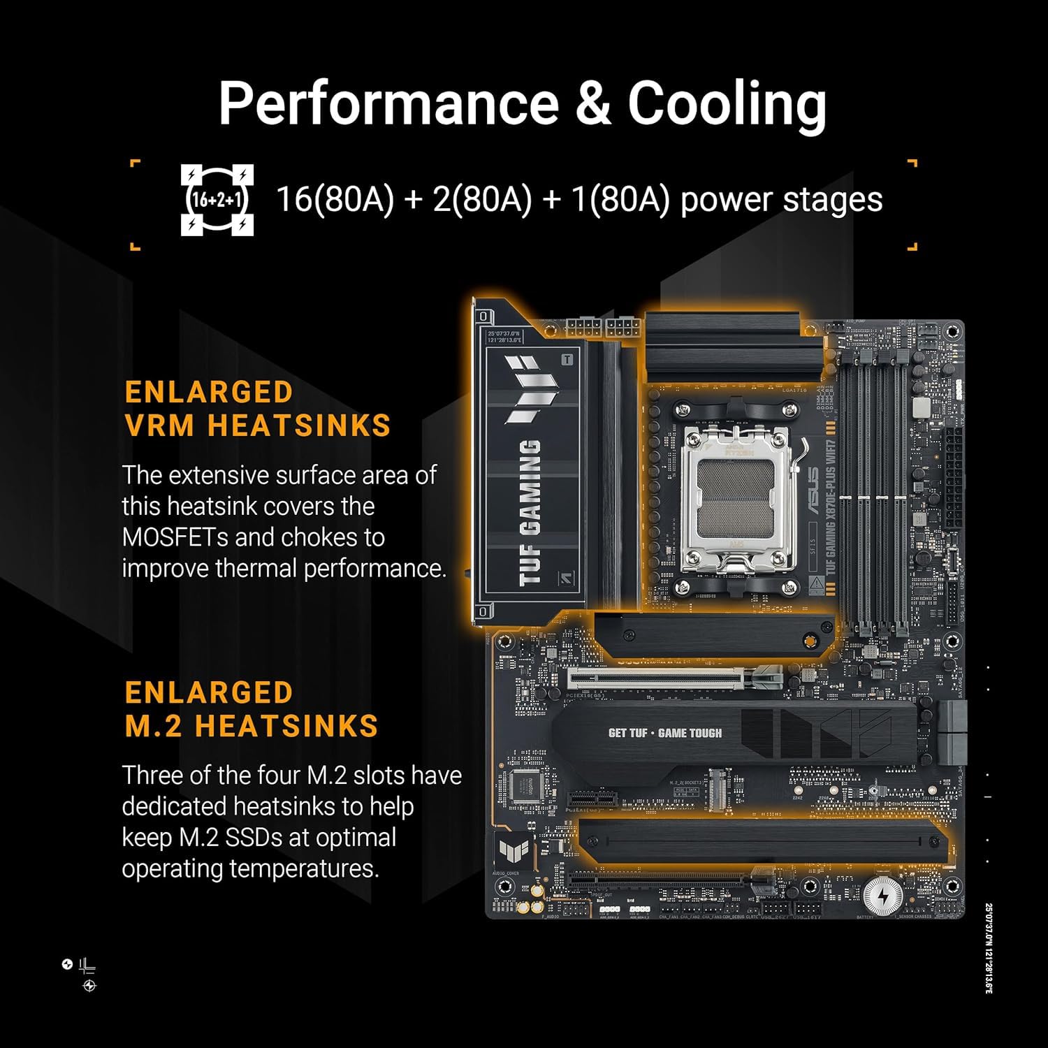 MICRO CENTER Processore CPU AMD Ryzen 9 9950X3D con scheda madre ASUS TUF Gaming X870E-PLUS WIFI7 ATX (DDR5, PCIe 5.0 x16, 4X slot M.2, WiFi 7, 2 x Type-C USB4)