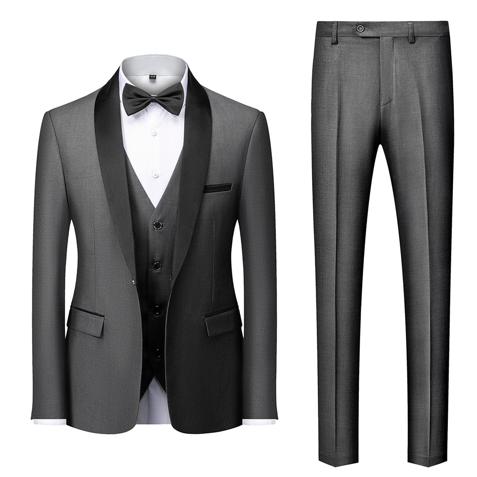 Boxeur Casual da Uomo d'Affari Nuovo Abito da Sposo da Sposa, Cappotto, Pantaloni, Gilet, Set di Tre Pezzi K99