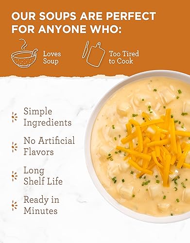 Miniatura 10 de READYWISE - Simple Kitchen, Cheddar Brócoli - Mezcla de sopa, 8 porciones, paquete de 6, tamaño familiar, MRE, sin gluten, alimentos liofilizados,