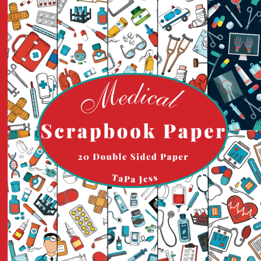 Medical Scrapbook Paper Decorative Craft Paper, Craft Card Making, 20 DoubleSided Sheets Jess