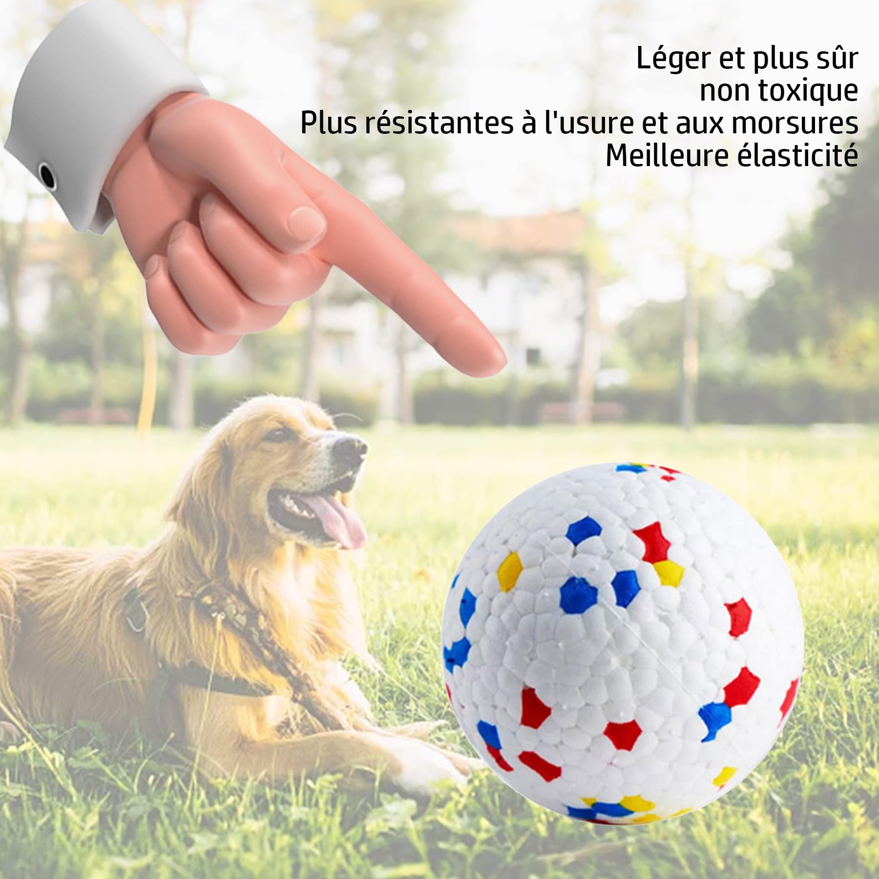 Lanceur de Balle Automatique pour Chien - Jouet Intelligent Réglable pour Jardin/Intérieur, Angle & Distance, Portable, Faible Bruit, avec 3 Balles pour Chien (26.3x19.8x28cm)